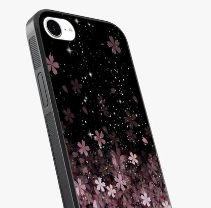 Small Starry Flowers Glass Case captured at a warm angle highlighting gloss, texture and premium glass finish.