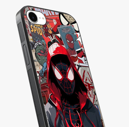 Spider Collage Street Glass Case captured at a warm angle highlighting gloss, texture and premium glass finish.