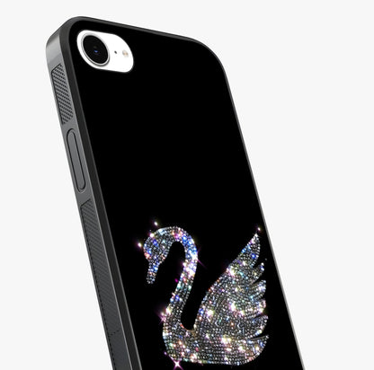 Starlit Swan Grace Glass Case captured at a warm angle highlighting gloss, texture and premium glass finish.