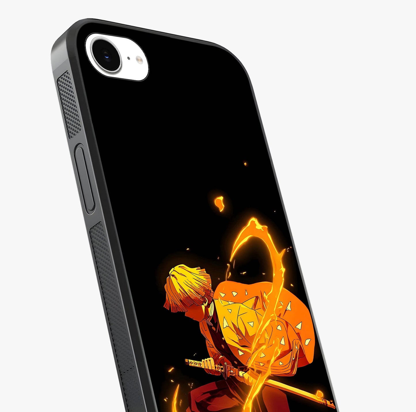 Thunder Flame Execution Glass Case captured at a warm angle highlighting gloss, texture and premium glass finish.