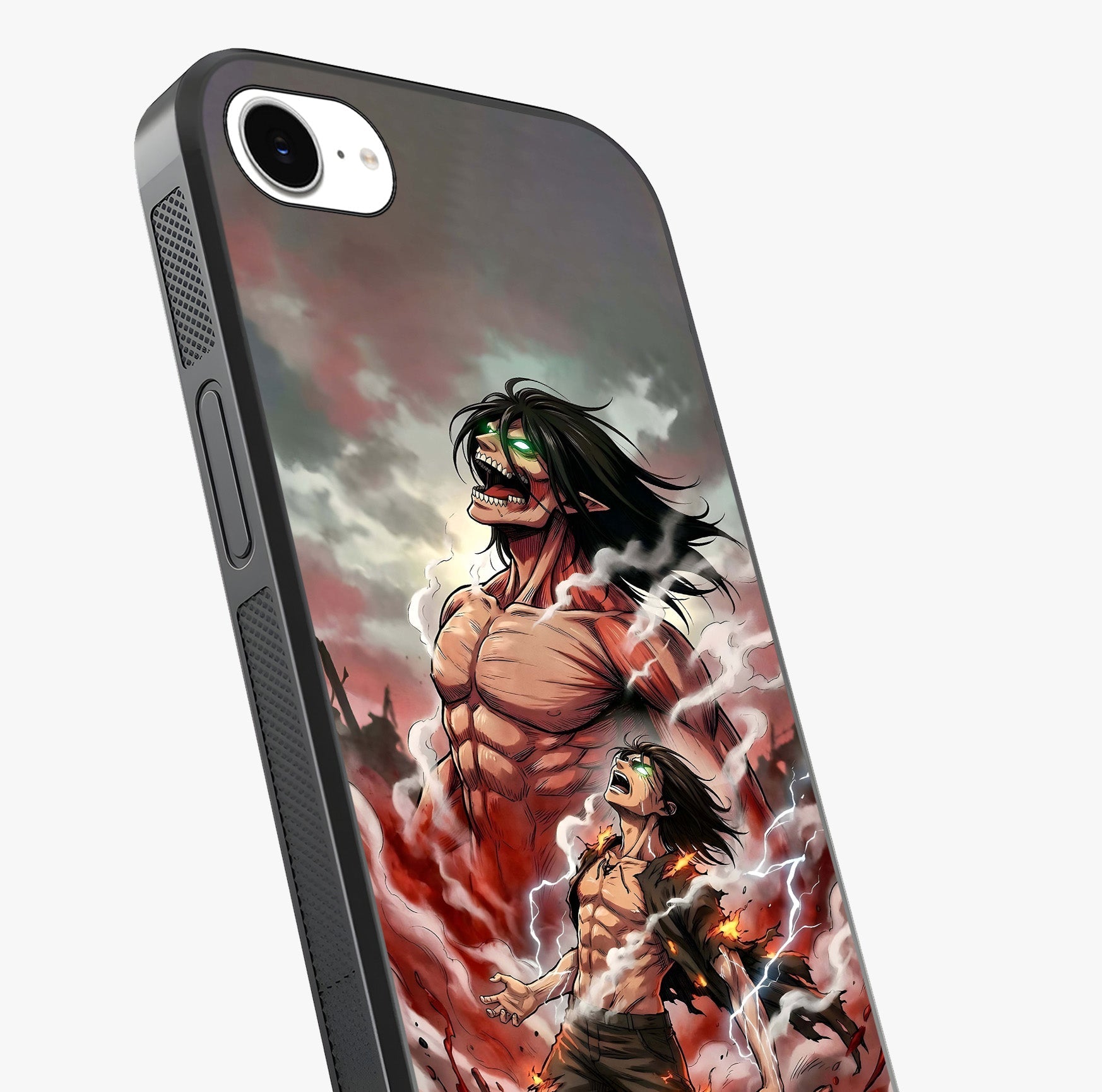 Titan Awakening Fury Glass Case captured at a warm angle highlighting gloss, texture and premium glass finish.