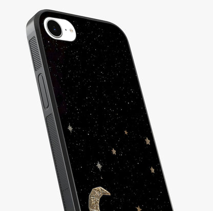 Twinkle Star With Half Moon Glass Case captured at a warm angle highlighting gloss, texture and premium glass finish.