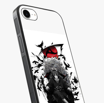 Uchiha Shadow Throne Glass Case captured at a warm angle highlighting gloss, texture and premium glass finish.