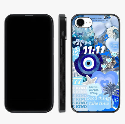 Aesthetic Be Kind Eye Glass Case displayed upright for full design visibility and premium finish.