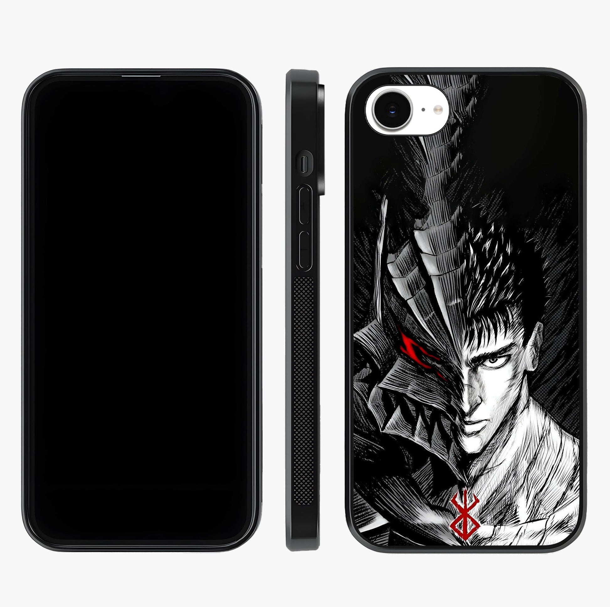 Berserker Blood Oath Glass Case displayed upright for full design visibility and premium finish.