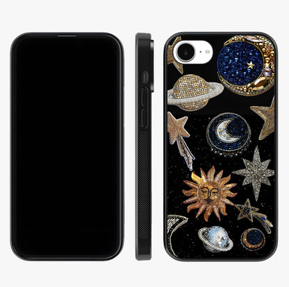 Celestial Gem Constellations Glass Case displayed upright for full design visibility and premium finish.