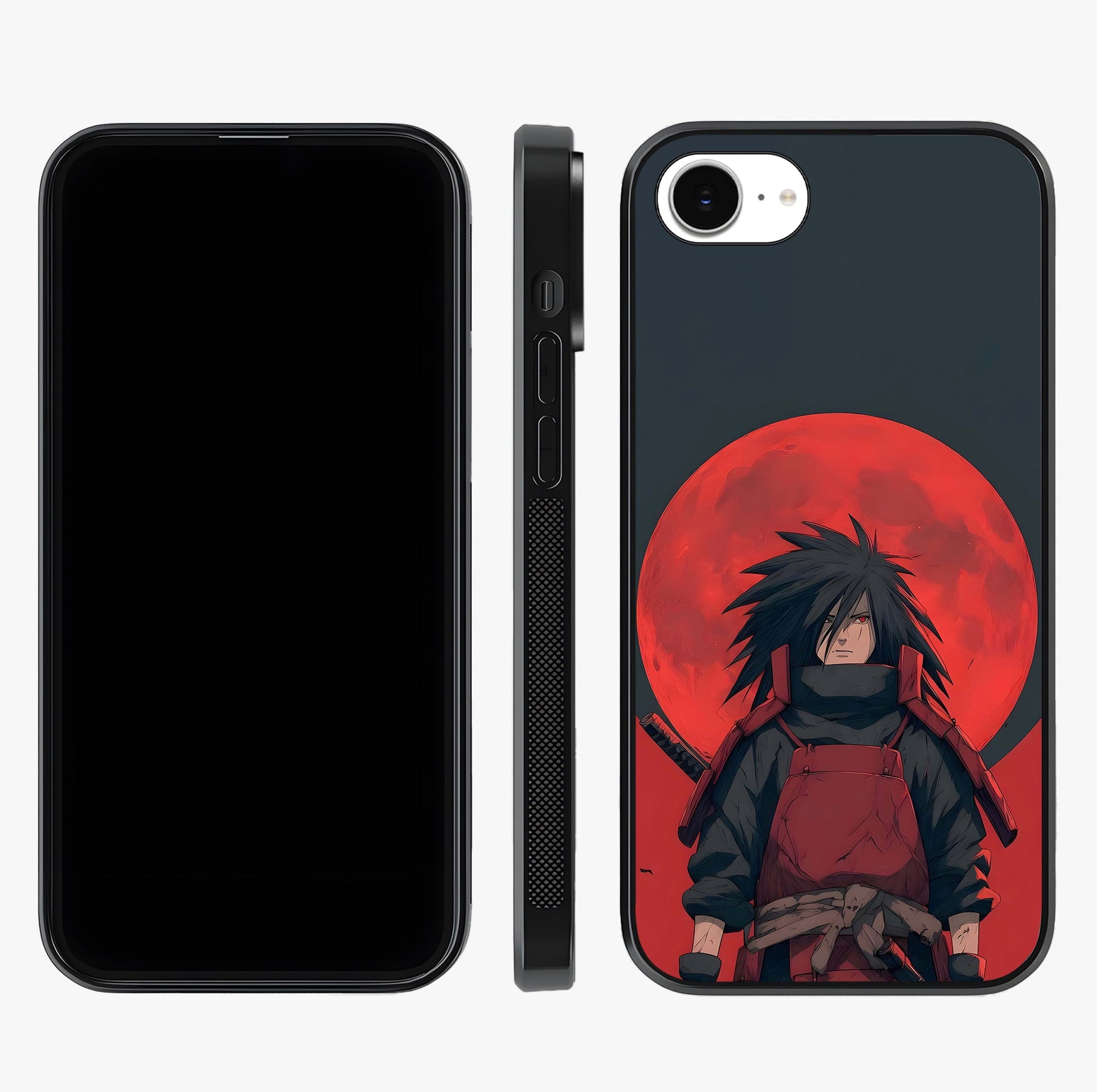 Crimson Moon Warlord Glass Case displayed upright for full design visibility and premium finish.