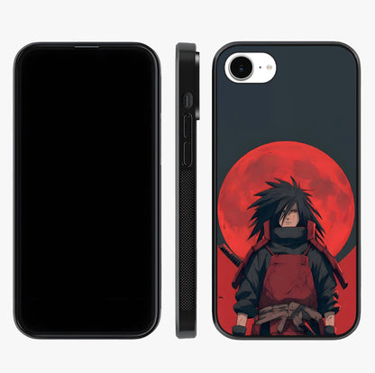 Crimson Moon Warlord Glass Case displayed upright for full design visibility and premium finish.