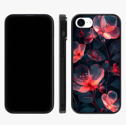 Dark Shade Of Flower Glass Case displayed upright for full design visibility and premium finish.