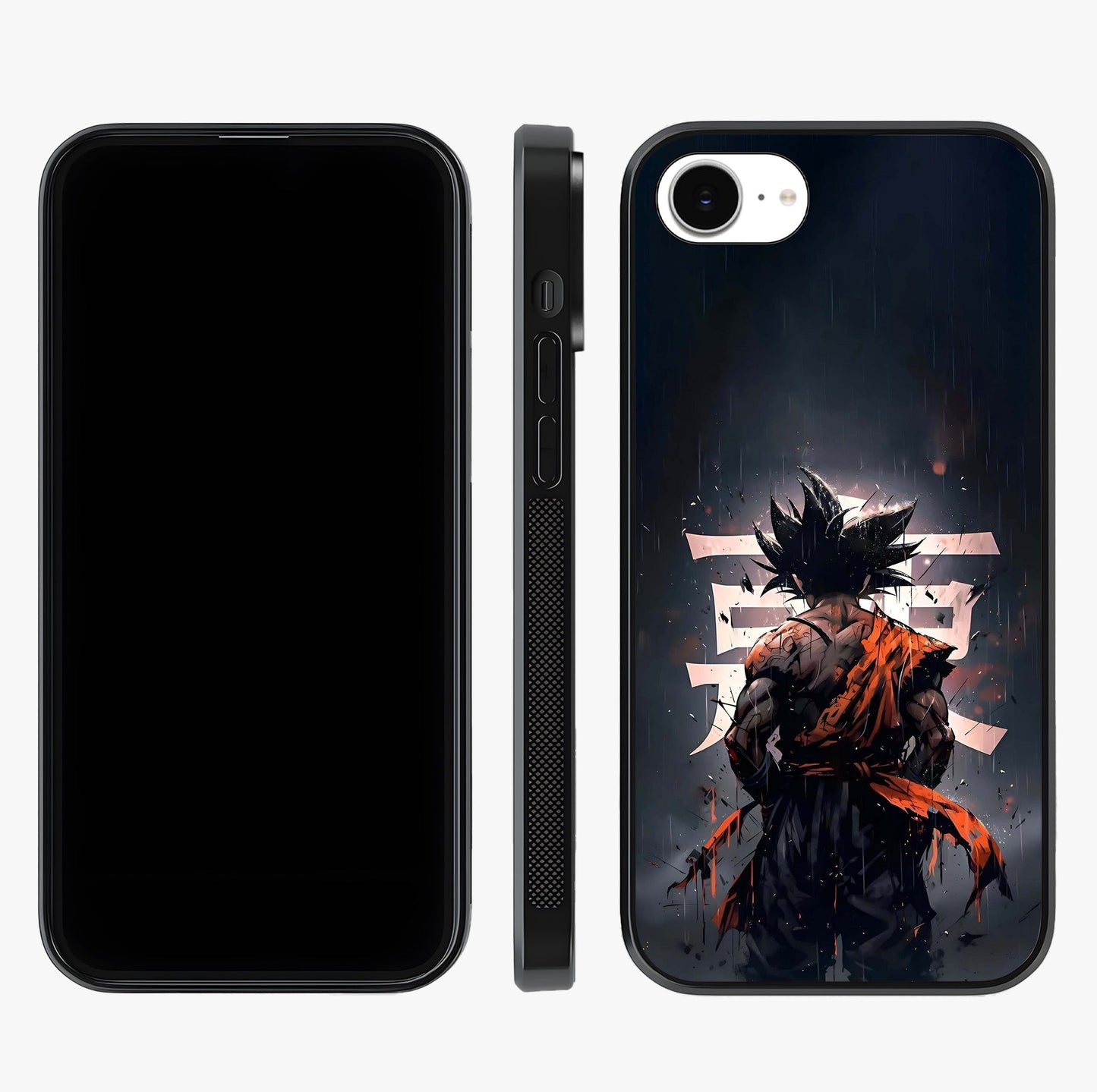 Dark Warrior In Rain Glass Case displayed upright for full design visibility and premium finish.