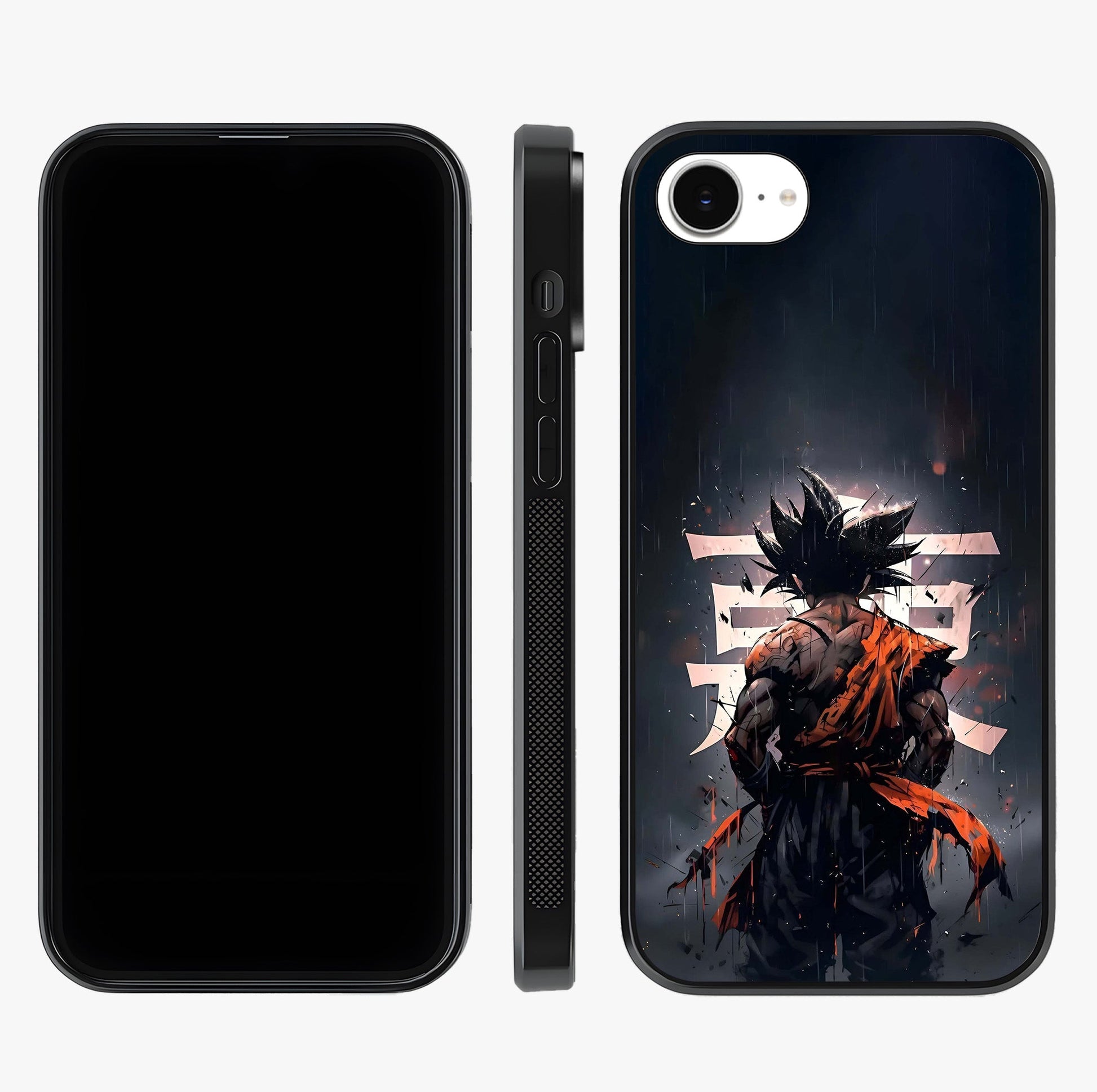 Dark Warrior In Rain Glass Case displayed upright for full design visibility and premium finish.