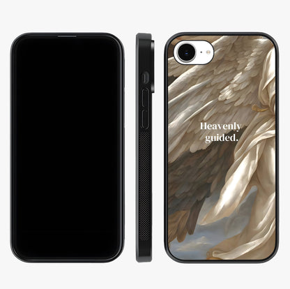 Divine Winged Grace Glass Case displayed upright for full design visibility and premium finish.