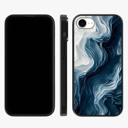 Ethereal Paper Marble Glass Case displayed upright for full design visibility and premium finish.