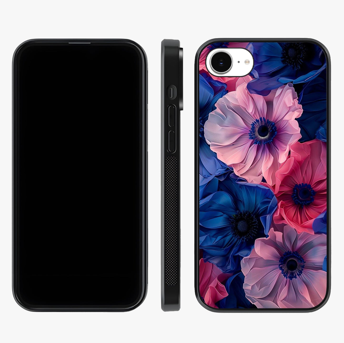 Flower Paper Art Pattern Glass Case displayed upright for full design visibility and premium finish.