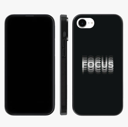 Focus Mode On Glass Case displayed upright for full design visibility and premium finish.