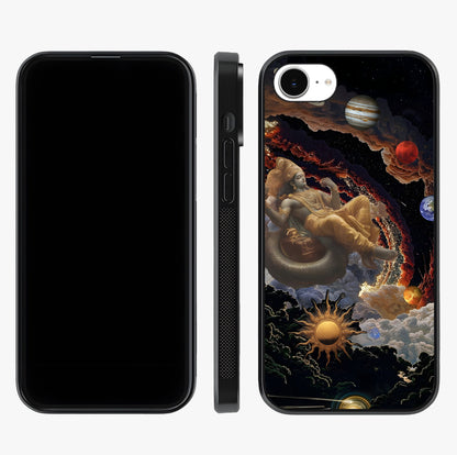 Galactic Divine God Glass Case displayed upright for full design visibility and premium finish.
