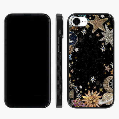 Galactic Jewel Stars Glass Case displayed upright for full design visibility and premium finish.