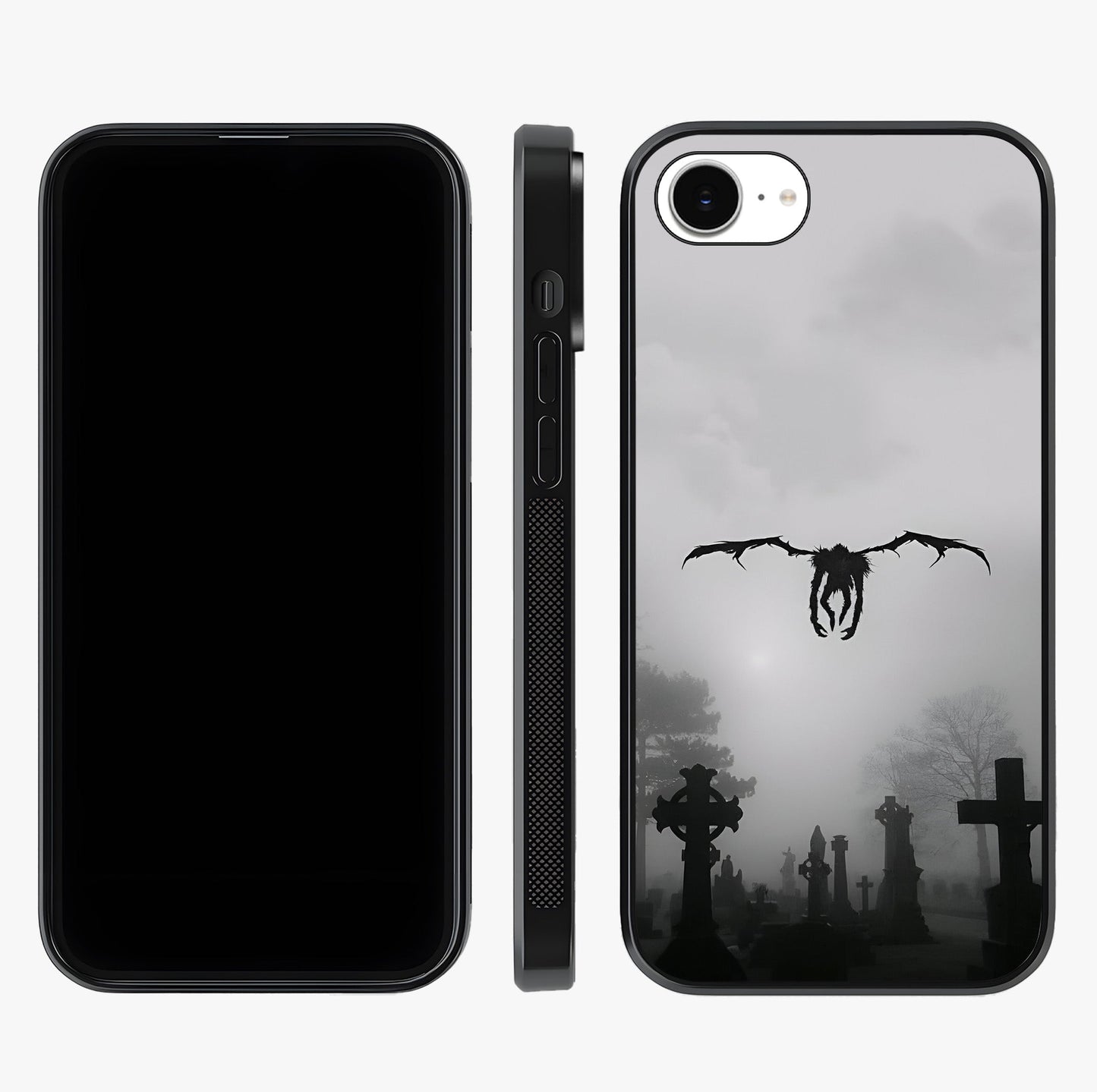 Graveyard Shadow Descent Glass Case displayed upright for full design visibility and premium finish.