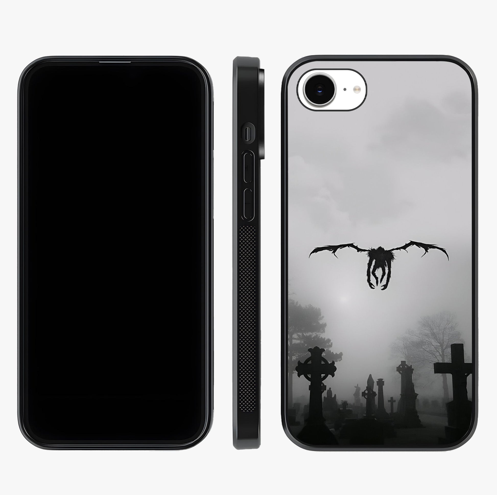 Graveyard Shadow Descent Glass Case displayed upright for full design visibility and premium finish.