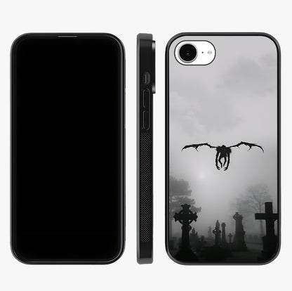 Graveyard Shadow Descent Glass Case displayed upright for full design visibility and premium finish.