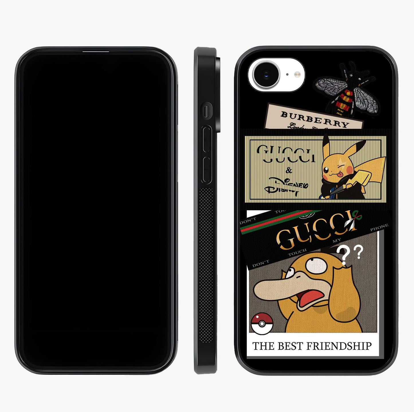 Gucci Play Mashup Glass Case displayed upright for full design visibility and premium finish.