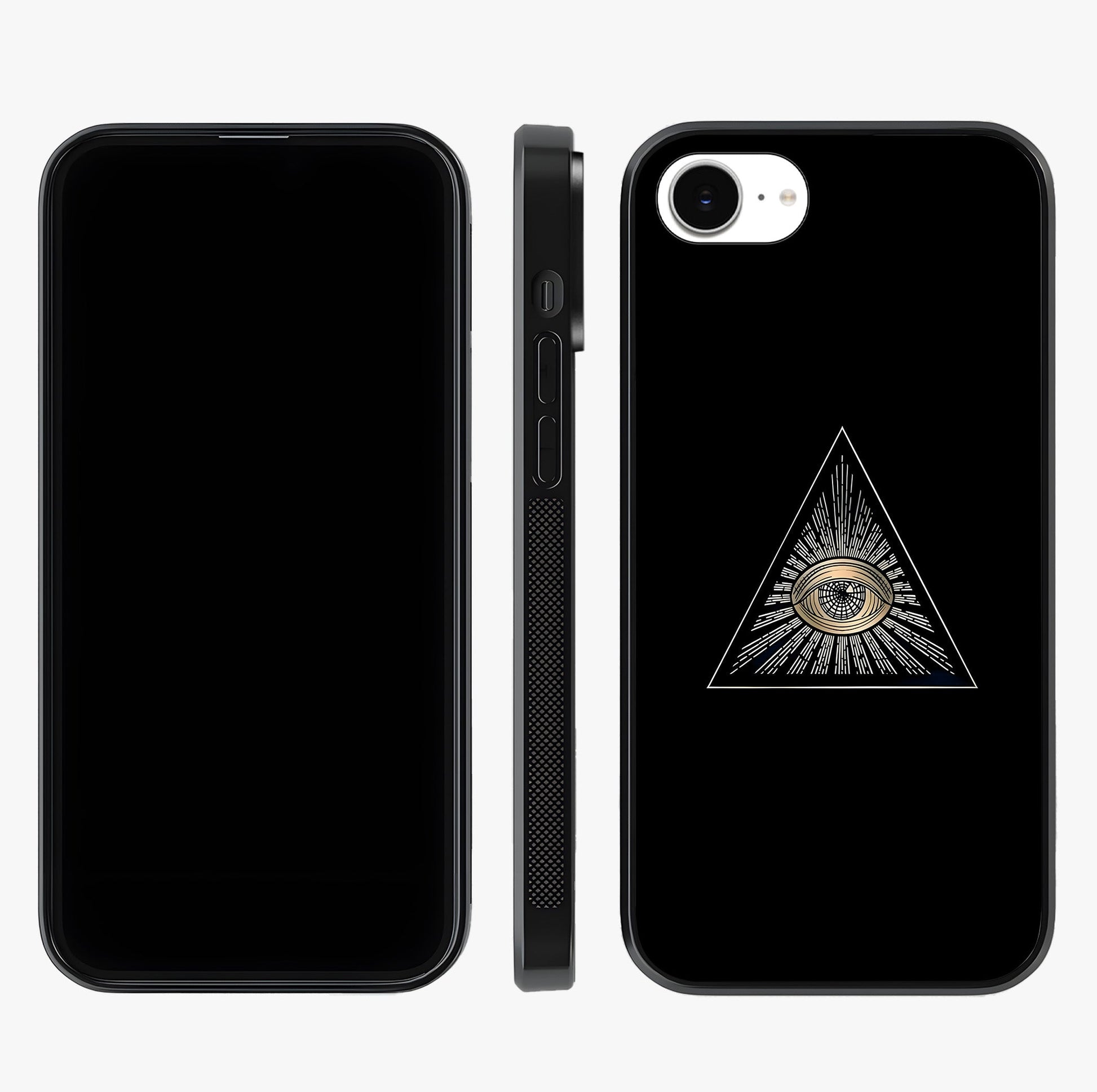 Illuminati Evil Glass Case displayed upright for full design visibility and premium finish.