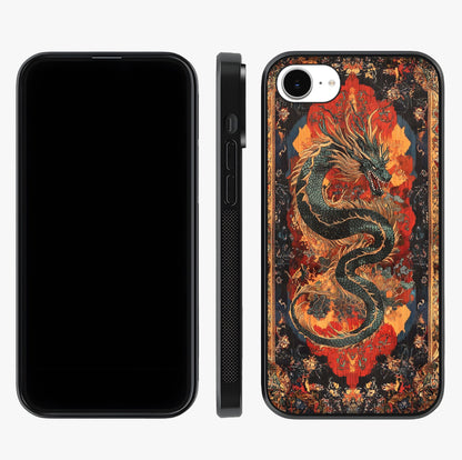 Inferno Dragon Soul Glass Case displayed upright for full design visibility and premium finish.