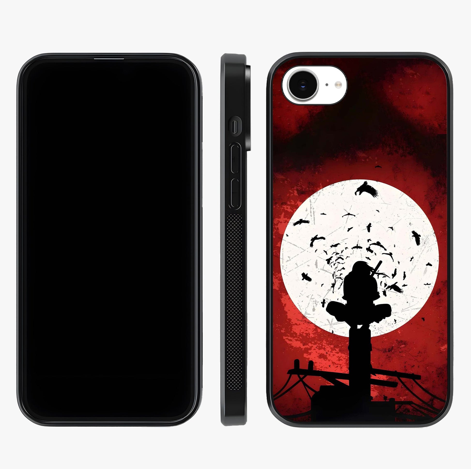 Itachi Limited Edition Naruto Anime Glass Case displayed upright for full design visibility and premium finish.
