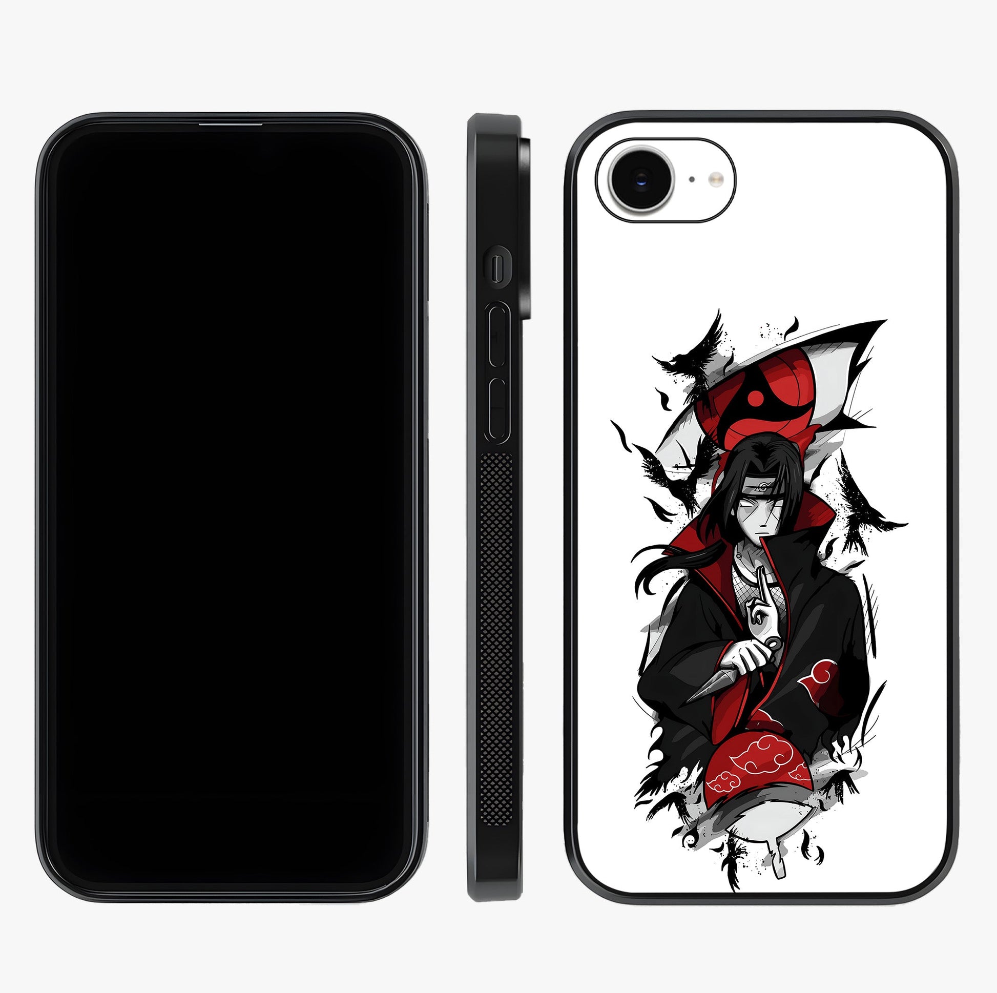 Itachi Sharingan Glass Case displayed upright for full design visibility and premium finish.