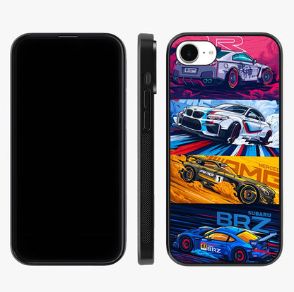 Jdm Sports Car Glass Case displayed upright for full design visibility and premium finish.