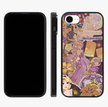Magical Tangled Dream Glass Case displayed upright for full design visibility and premium finish.