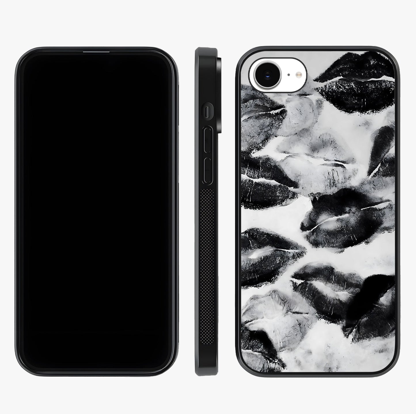 Midnight Kiss Marks Glass Case displayed upright for full design visibility and premium finish.
