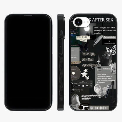 Midnight Love Echo Glass Case displayed upright for full design visibility and premium finish.