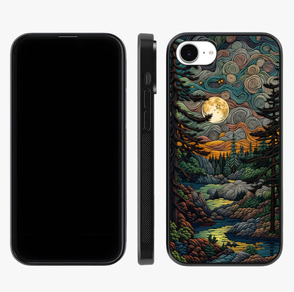 Moonlight Forest Dream Glass Case displayed upright for full design visibility and premium finish.