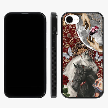 Moonlit Royal Stallion Glass Case displayed upright for full design visibility and premium finish.