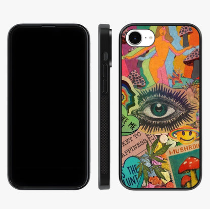 Mystic Eye Wonderland Glass Case displayed upright for full design visibility and premium finish.