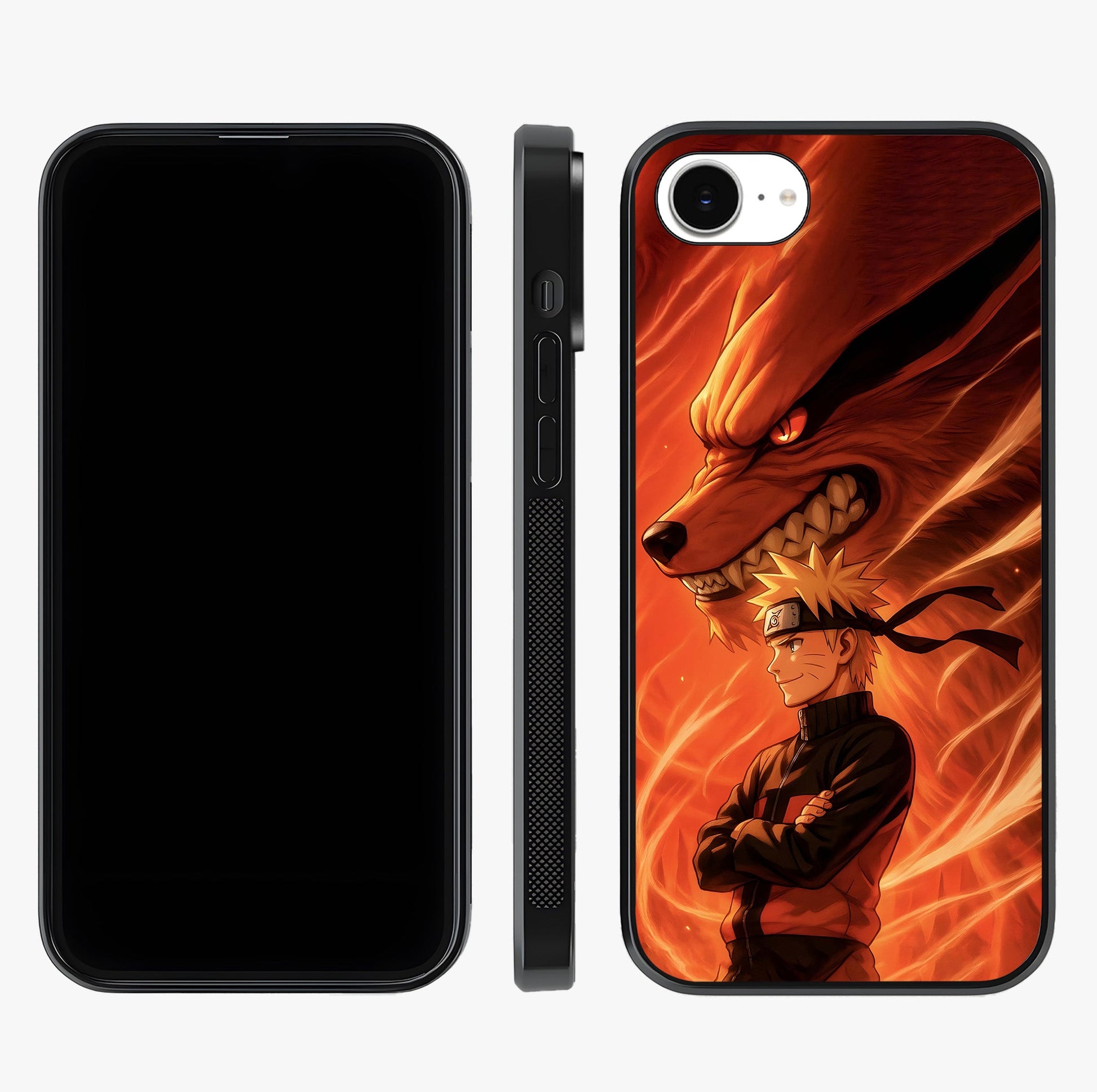 Nine Tails Legacy Glass Case displayed upright for full design visibility and premium finish.