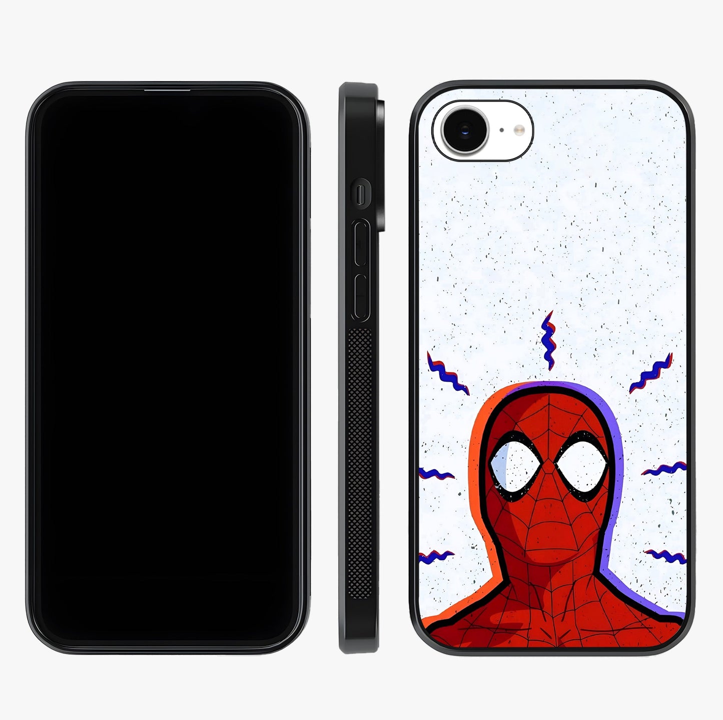 Omg Spiderman Glass Case displayed upright for full design visibility and premium finish.