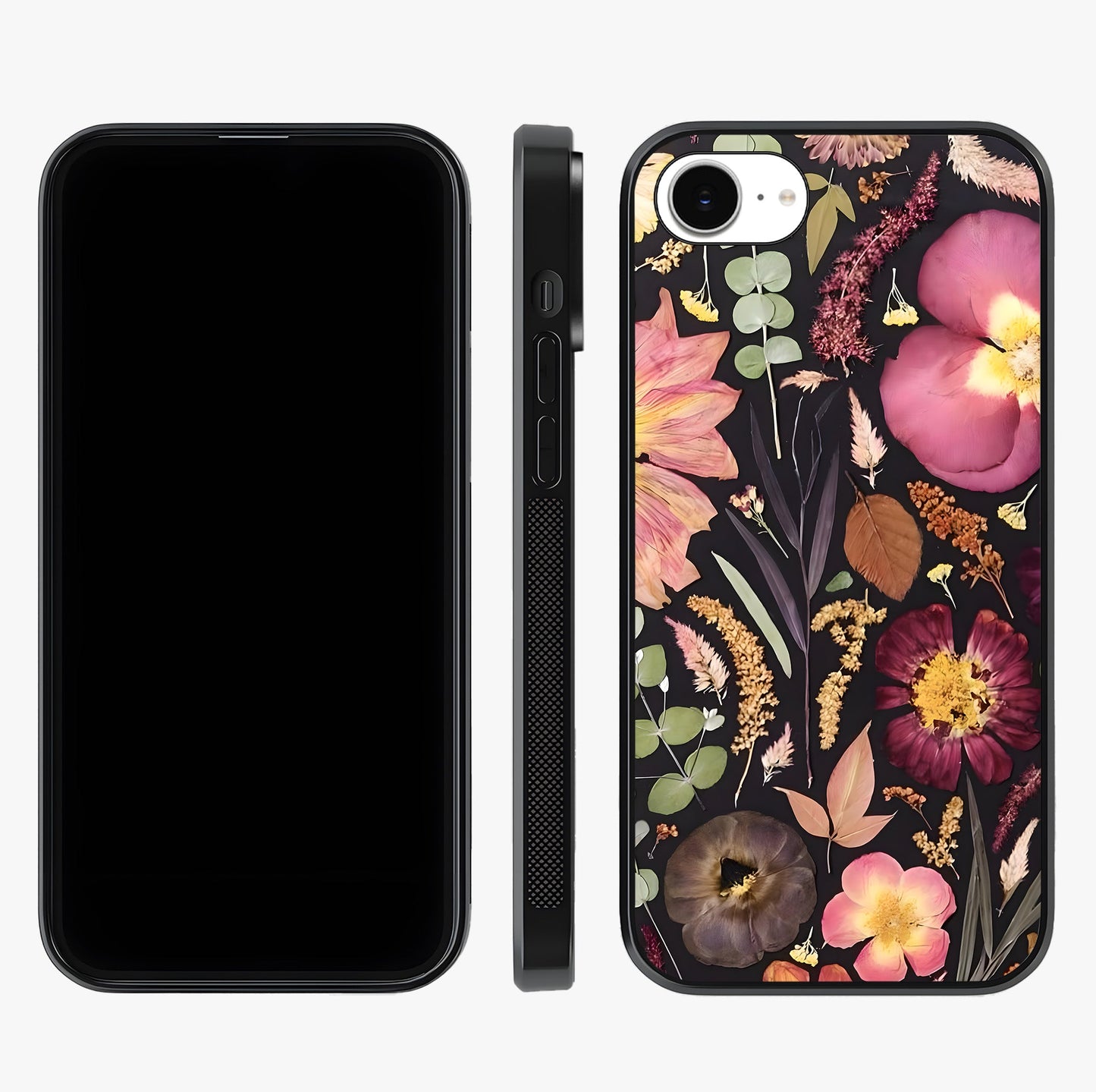 Petal Dream Tapestry Glass Case displayed upright for full design visibility and premium finish.