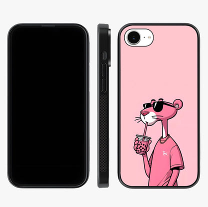 Pink Panther Glass Case displayed upright for full design visibility and premium finish.