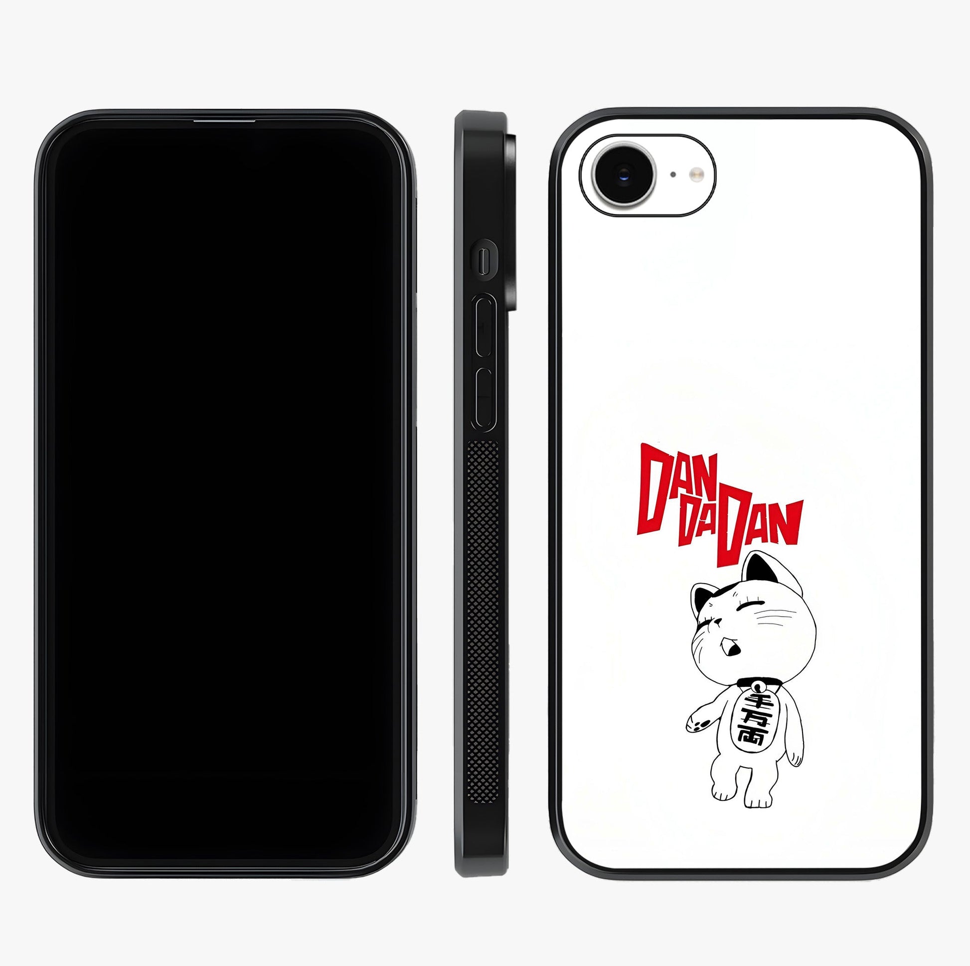Playful Spirit Charm Glass Case displayed upright for full design visibility and premium finish.