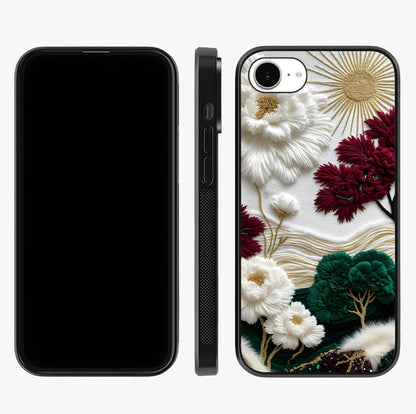 Radiant Bloom Elegance Glass Case displayed upright for full design visibility and premium finish.