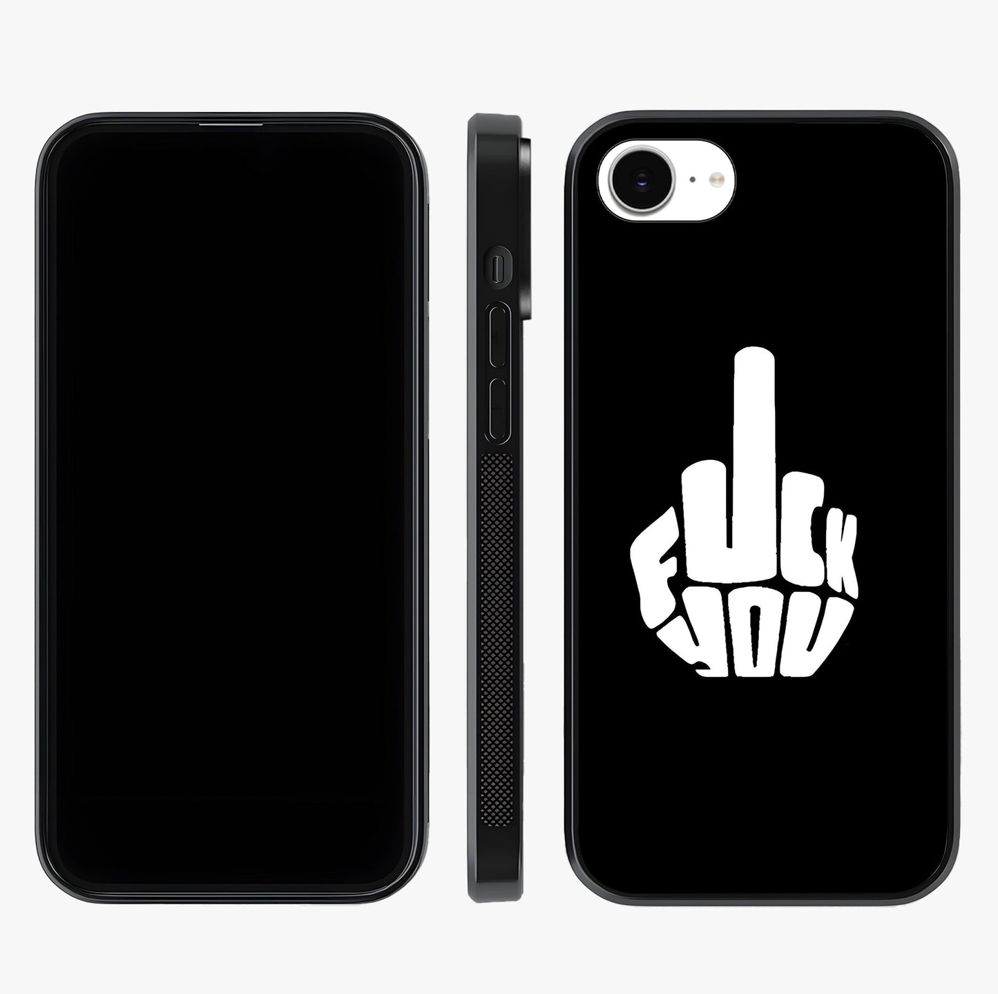 Rebel Mode On Glass Case displayed upright for full design visibility and premium finish.