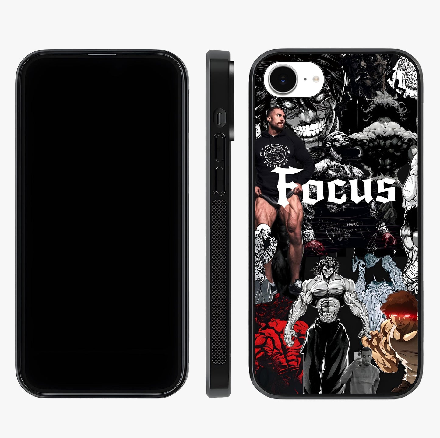 Relentless Power Focus Glass Case displayed upright for full design visibility and premium finish.