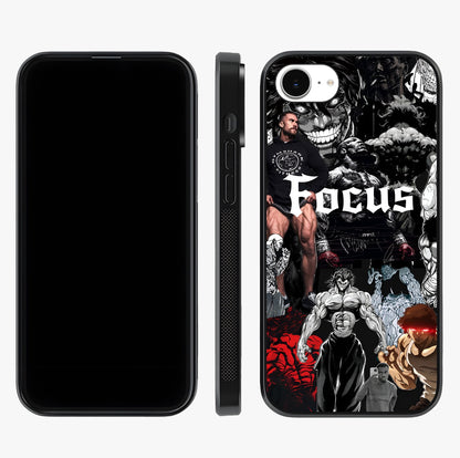 Relentless Power Focus Glass Case displayed upright for full design visibility and premium finish.