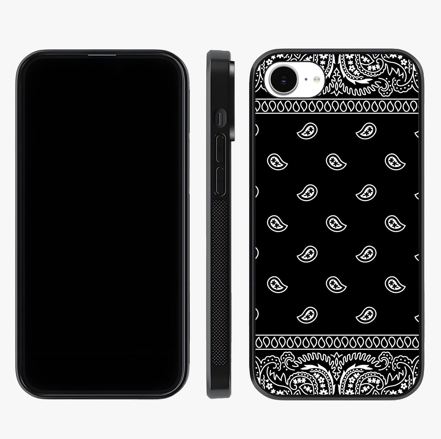 Retro Rebel Threads Glass Case displayed upright for full design visibility and premium finish.