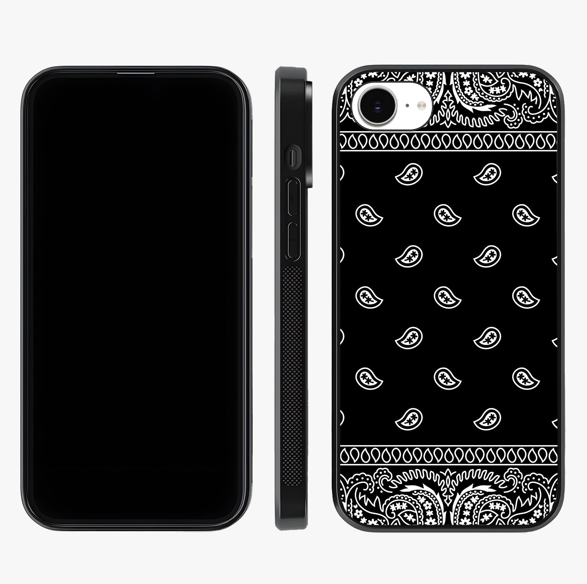 Retro Rebel Threads Glass Case displayed upright for full design visibility and premium finish.