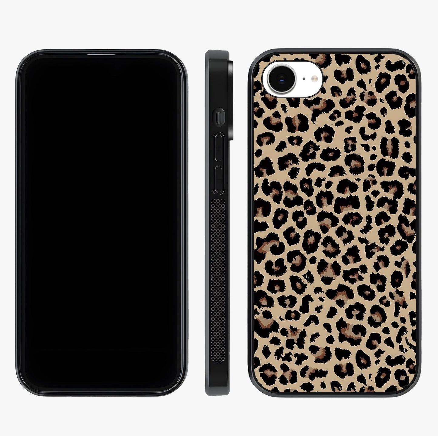 Savage Chic Pattern Glass Case displayed upright for full design visibility and premium finish.