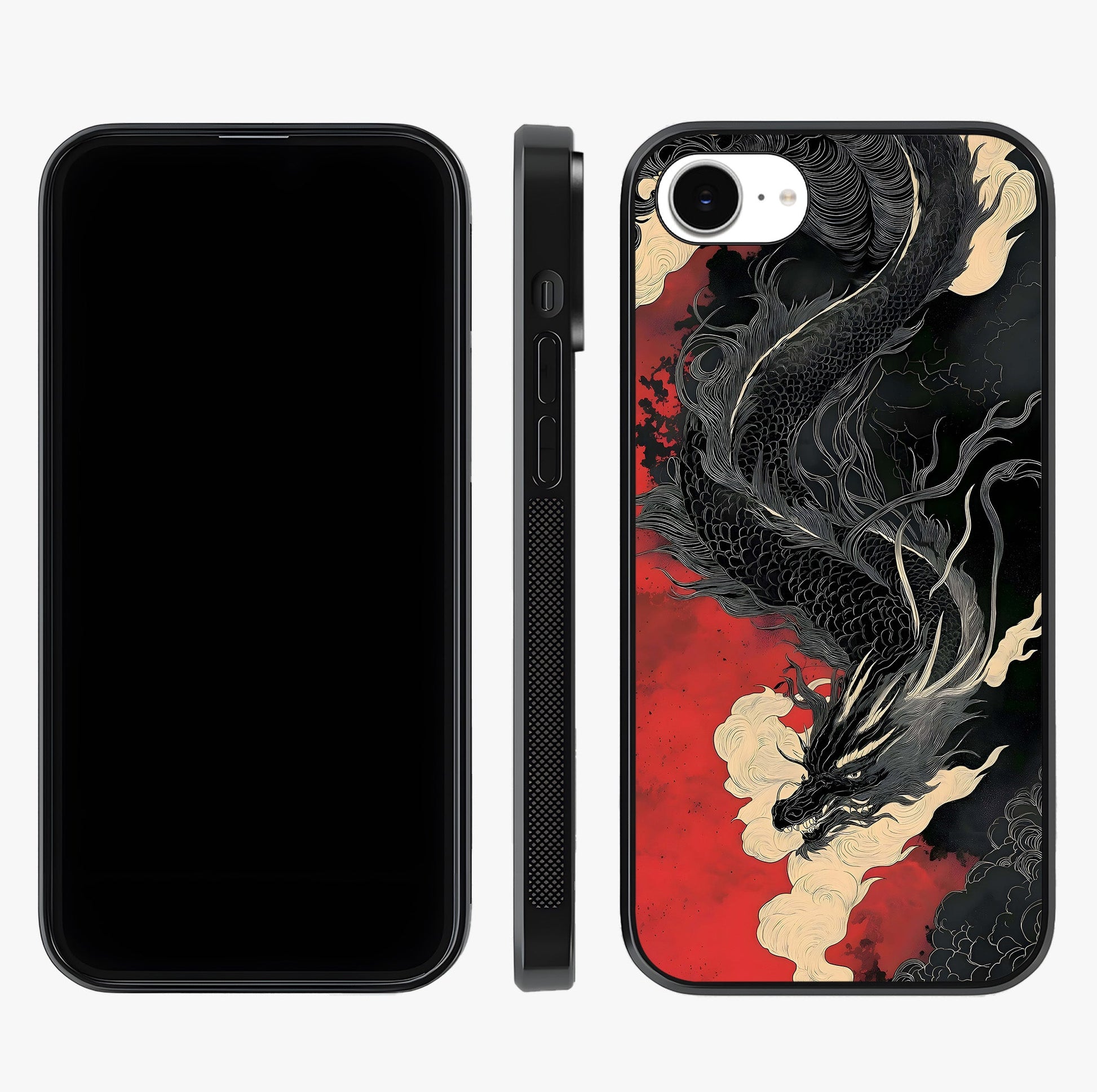 Shadow Dragon Fury Glass Case displayed upright for full design visibility and premium finish.
