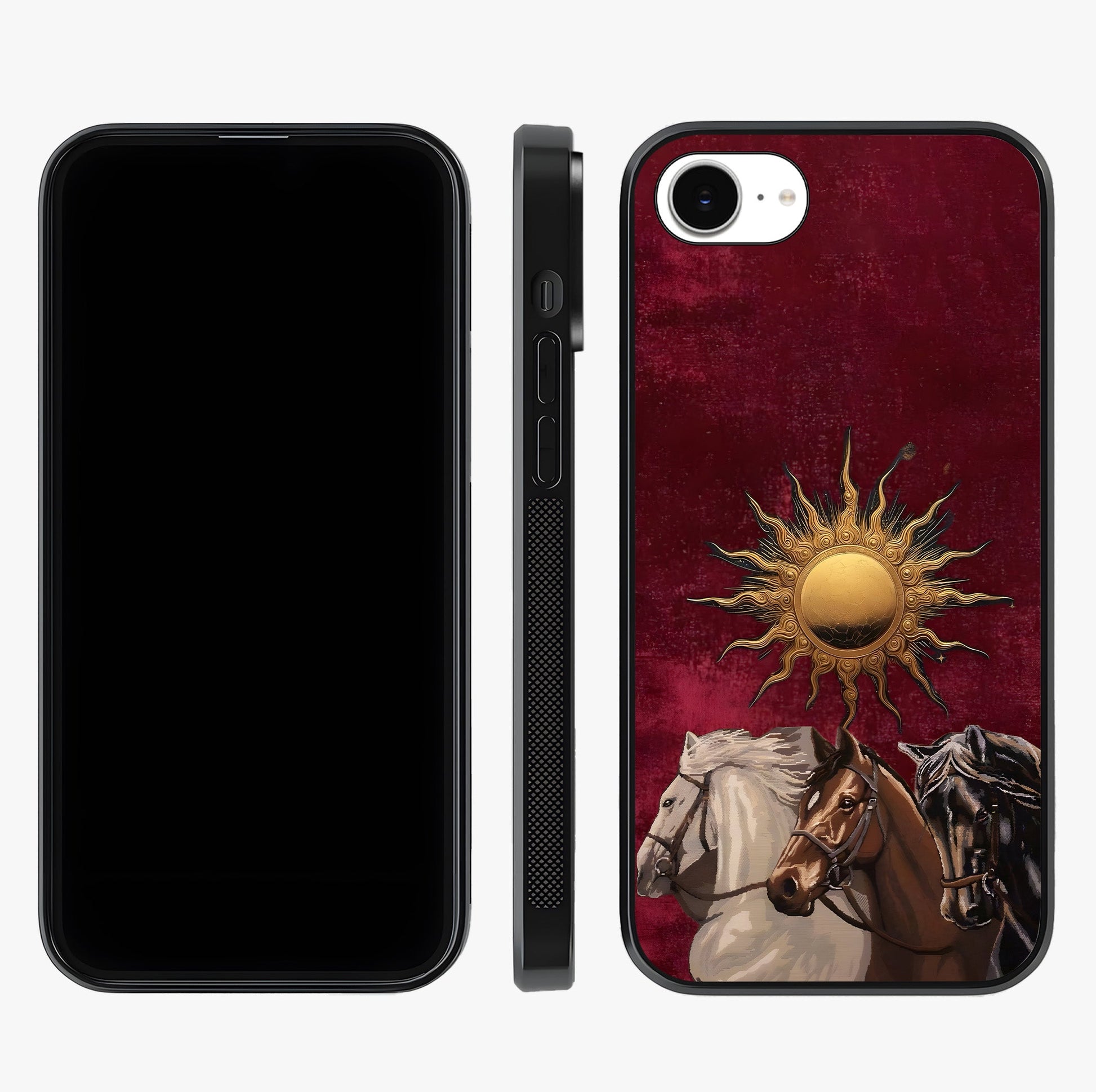 Solar Riders Glass Case displayed upright for full design visibility and premium finish.